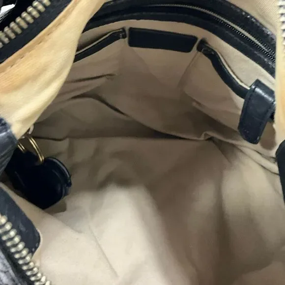 COLE HAAN Black Leather Hobo Shoulder Bag - Picture 5 of 9